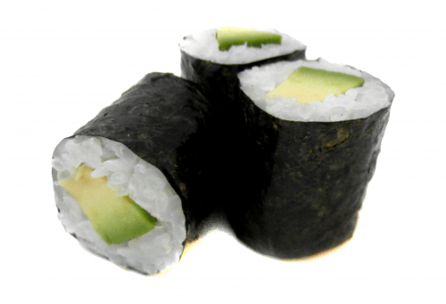 Mini maki sushi avocado 6 stuks